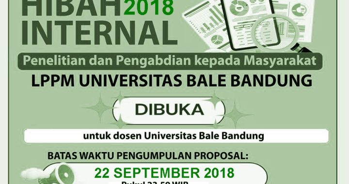 PENERIMAAN PROPOSAL HIBAH INTERNAL PENELITIAN DAN PENGABDIAN KEPADA MASYARAKAT UNIBBA 2018